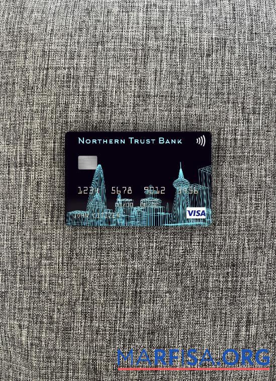 Blank USA Northern Trust Bank visa card photolook front template